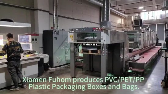 Caja de embalaje de plástico PP/PVC/PET de impresión plegable transparente personalizada