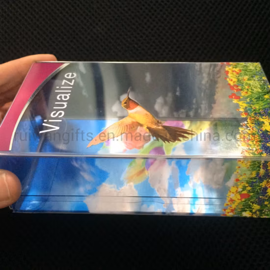 Embalaje de regalo plegable transparente Pet PVC PP Caja de plástico transparente con impresión