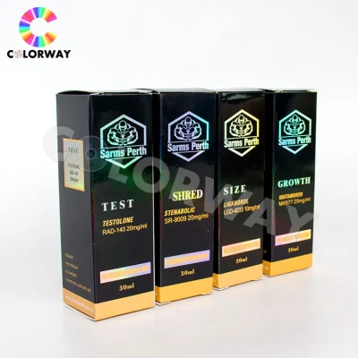 Holograma impreso en offset UV personalizado Oro Plata Estampado en caliente Cartón corrugado Perfumes Envases de cosméticos Cajas de papel con inserto de papel y ventana de PVC