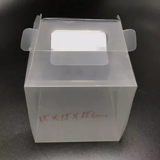 Caja de embalaje de pastel de cumpleaños transparente de material PET